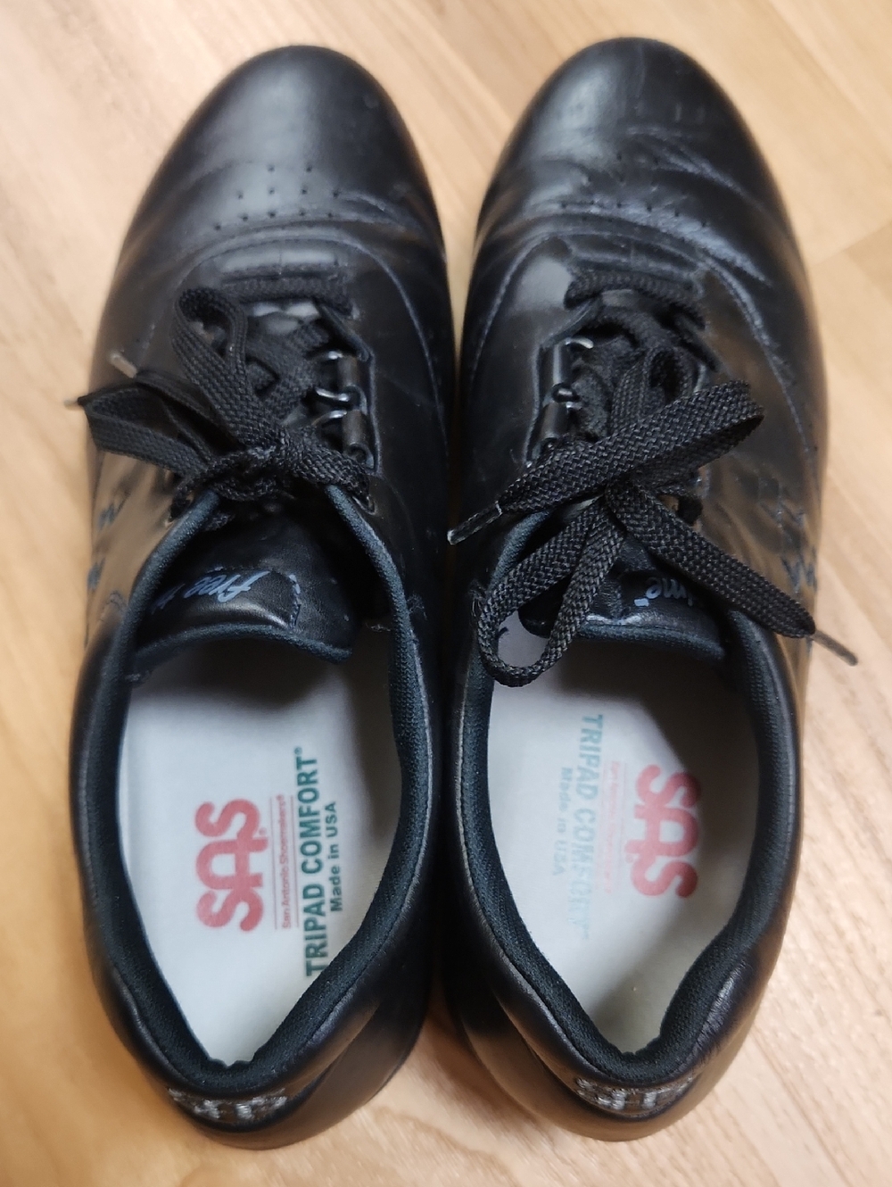 SAS Women's Free Time  Black Leather Lace-Up Oxfords Sz. 11